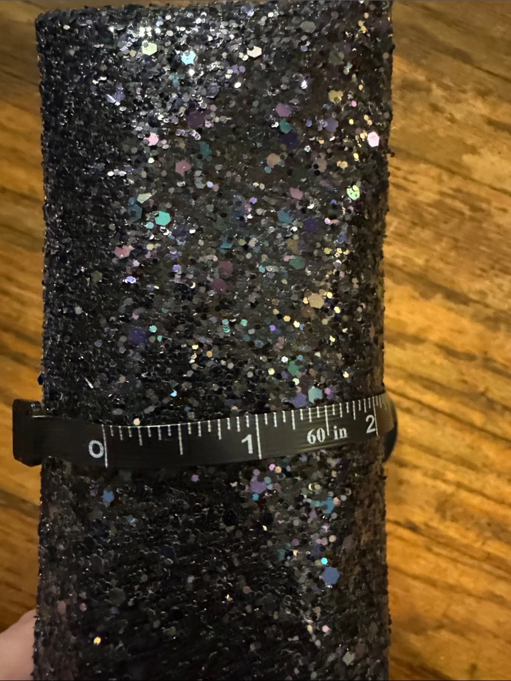 Victoria's Secret Black Sequin Makeup Pouch with Logo Plate - NWT